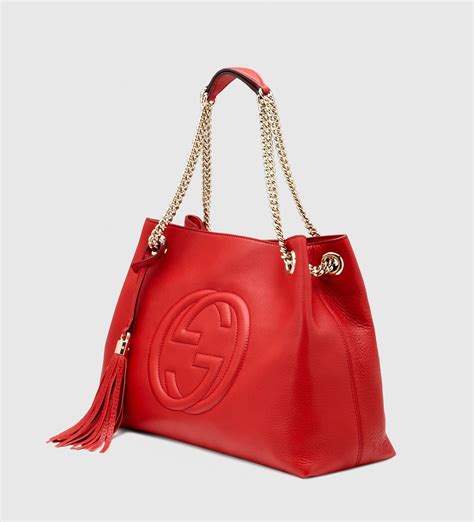 gucci red leather|authentic gucci shoulder bag.